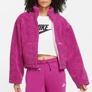 Nike Burgundy Fleece Jacket